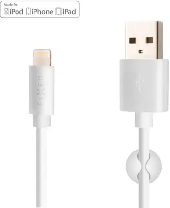 Kabllo FIXED USB-A - Lightning, certifikim MFi, 1m, e bardhë