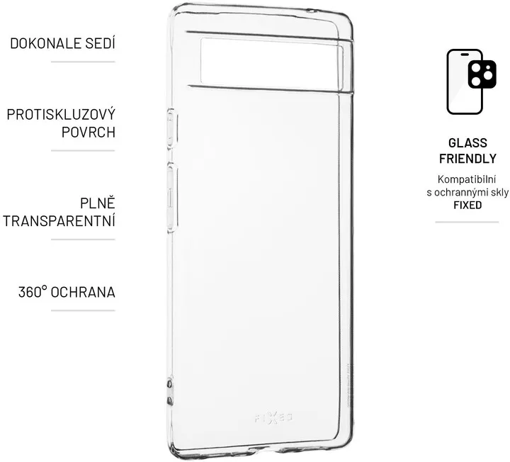 Mbrojtëse FIXED për Google Pixel 6a, transparente - 2