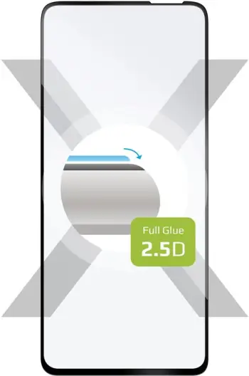 Xham mbrojtës FIXED për Realme 7, për të gjithë sipërfaqen e ekranit, 2.5D, me kornizë të zezë