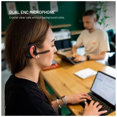 Kufje Bluetooth FIXED Talk Pro, open ear, ENC, e zezë - 3