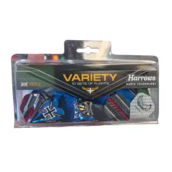 Flutura për shigjeta pikado Harrows, Flights VARIETY PACK - 10 cope
