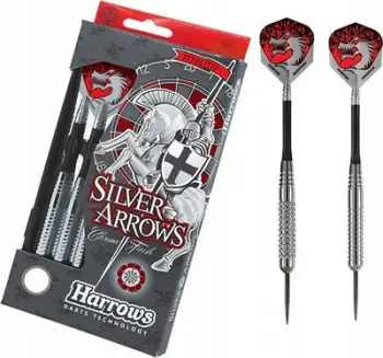 Shigjeta darts Harrows Silver Arrows Steeltip, profesionale, me majë çeliku, argjendi