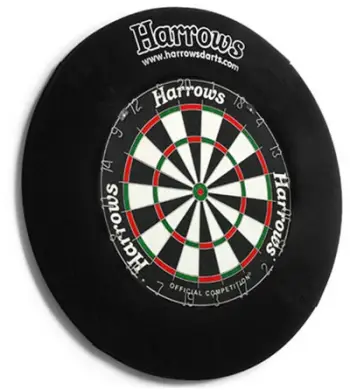 Unazë mbrojtëse për dart Harrows Ring 4 Piece, 4 pjesë, shkumë me kadife, e zezë