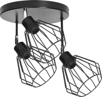 Lampë tavani Orno PINO, 3x60W, E27, e zezë
