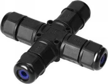 Lidhës kabllor Orno CABLE CONNECTOR FOUR-WAY, IP68, 3x4mm², i zi