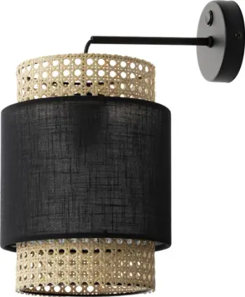 Llambë murale Orno LANA 1P, mbështetje E27, 60W, e zezë