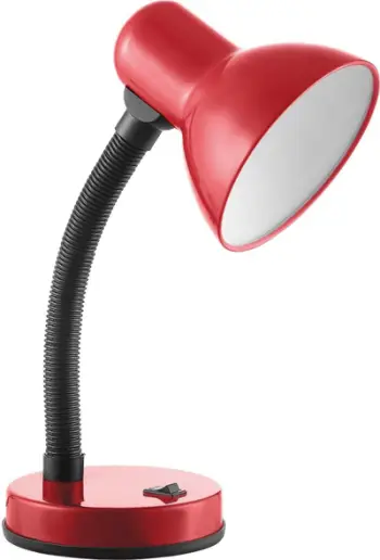 Lampë tavoline Orno DL-4/R, çelik, me krah fleksibël, e kuqe