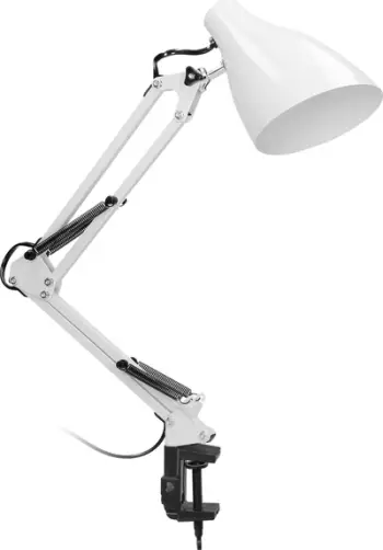 Lampë tavoline Orno DIAN, çelik, mbajtëse E27 60W, e bardhë