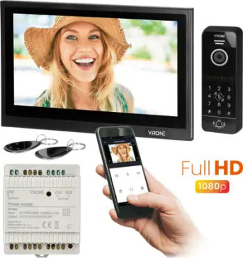 Set video interfon Orno BESAR, monitor 10", pa receptor, me aplikacion mobil