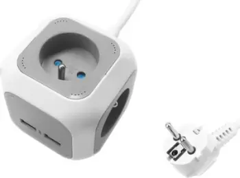 Kabllo zgjatues Orno, 4 priza, 2xUSB, 1.4m