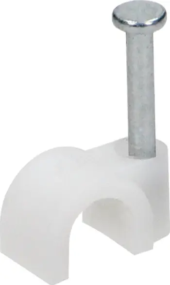 Kapëse kabllosh Orno Round, diametër 12 mm, set 25 copë, e bardhë