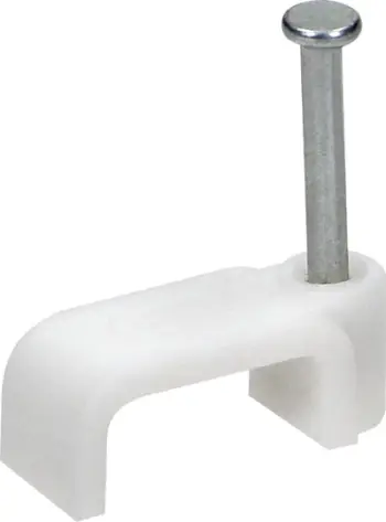 Kapëse kabllo Orno Flat, 8x6 mm, 25 copë, e bardhë