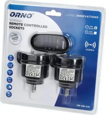 Set prizash inteligjente Orno, wireless mini 2+1, IP44, me telekomandë