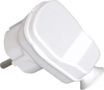 Prizë këndore Orno Angled Plug 2P+E, Uni Schuko, e bardhë