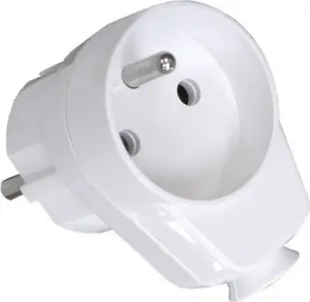 Prizë adapter Orno Plug 2P+E, Uni Schuko, me dalje shtesë, e bardhë