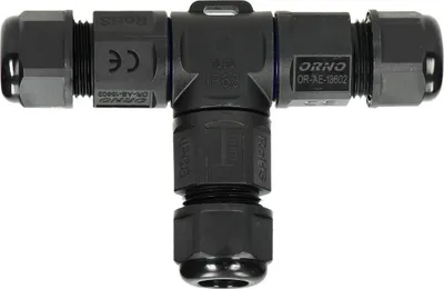 Lidhës kablli T Orno OR-AE-13602, IP68, 3x4mm², i zi - 3
