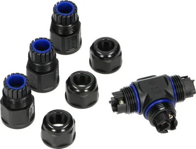 Lidhës kablli T Orno OR-AE-13602, IP68, 3x4mm², i zi - 4