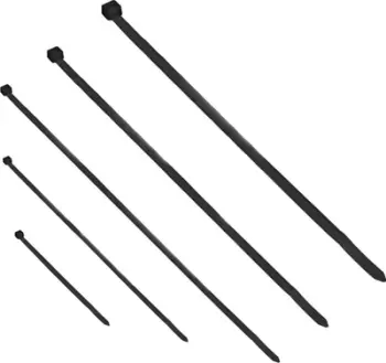 Kapëse kabllosh Orno, set 100 copë, rezistente ndaj UV, të zeza