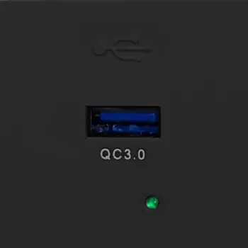 Modul USB Orno NOEN USBQ, 45x45mm, karikim i shpejtë 3A 5V 9V 12V, i zi