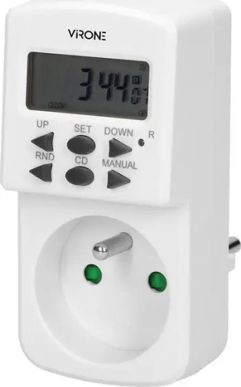 Kohëmatës elektrik Orno MINI DT-2, 10 programe, ekran LCD, i bardhë