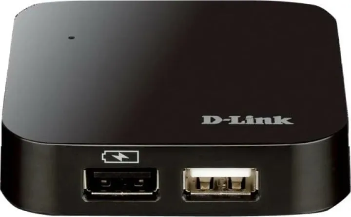 USB Hub D-Link DUB-H4, 4 porte USB 2.0, e zezë - 1