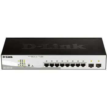 Switch D-Link DGS-1210-10P, Managed, 8 porta Gigabit, PoE, rack 1U, i zi