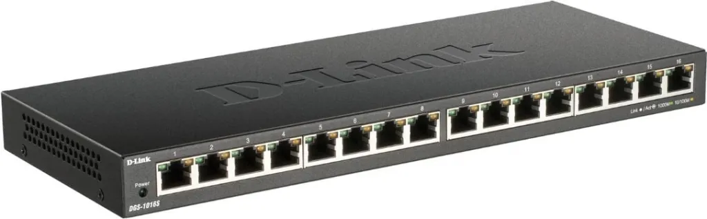 Switch, D-Link, DGS-1016S/E, 16 porte Gigabit, i zi - 1