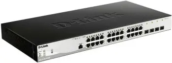 Switch D-link DGS-1210-28P/ME/E, 24 porte PoE, 4 SFP, për rack 19 inch