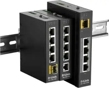Switch industrial D-Link DIS-100G-5PSW, 4 porte Gigabit PoE, 1 slot SFP, pa ventilator, i zi