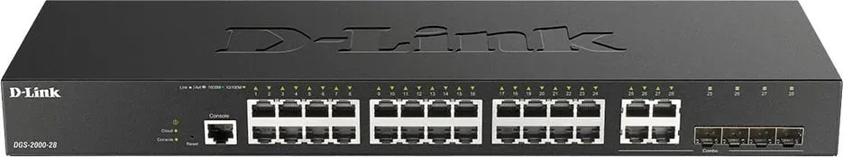 Switch D-Link DGS-2000-28, Managed, 24 porte Gigabit, 4 SFP, Rack 1U - 1