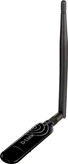 Kartë rrjeti wireless D-Link DWA-137/A1, 150 Mbps, me antenë të jashtme, e zezë