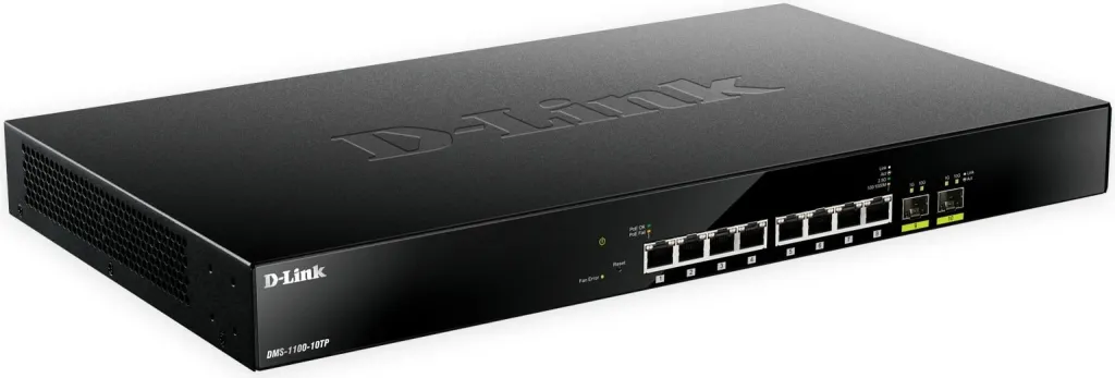 Switch D-Link DMS-1100-10TP, 10 porta, PoE+, Managed, Multi-Gigabit, zi - 1