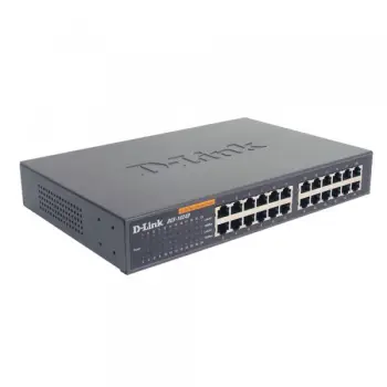 Switch D-Link DES-1024D 24 porta 10/100, i pamenaxhuar, pa PoE, ngjyrë e zezë