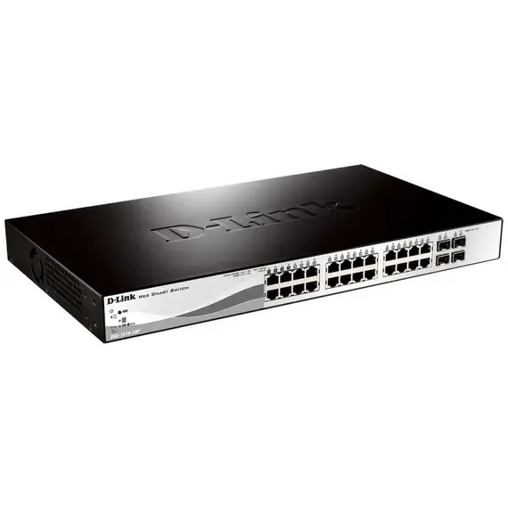 Switch D-link DGS-1210-28MP, 28 Port, 10/100/1000 Mbps / Black - 1