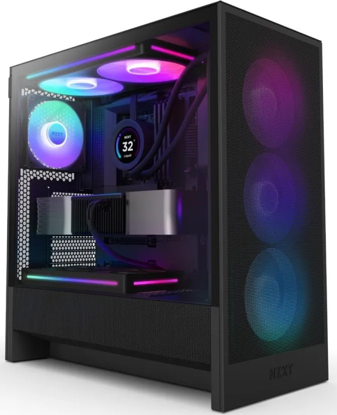 Kasë NZXT H5 Flow RGB (2024), e zezë - 1