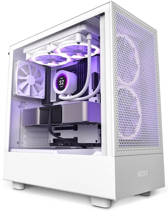 Kasë NZXT H5 Flow, e bardhë - 5