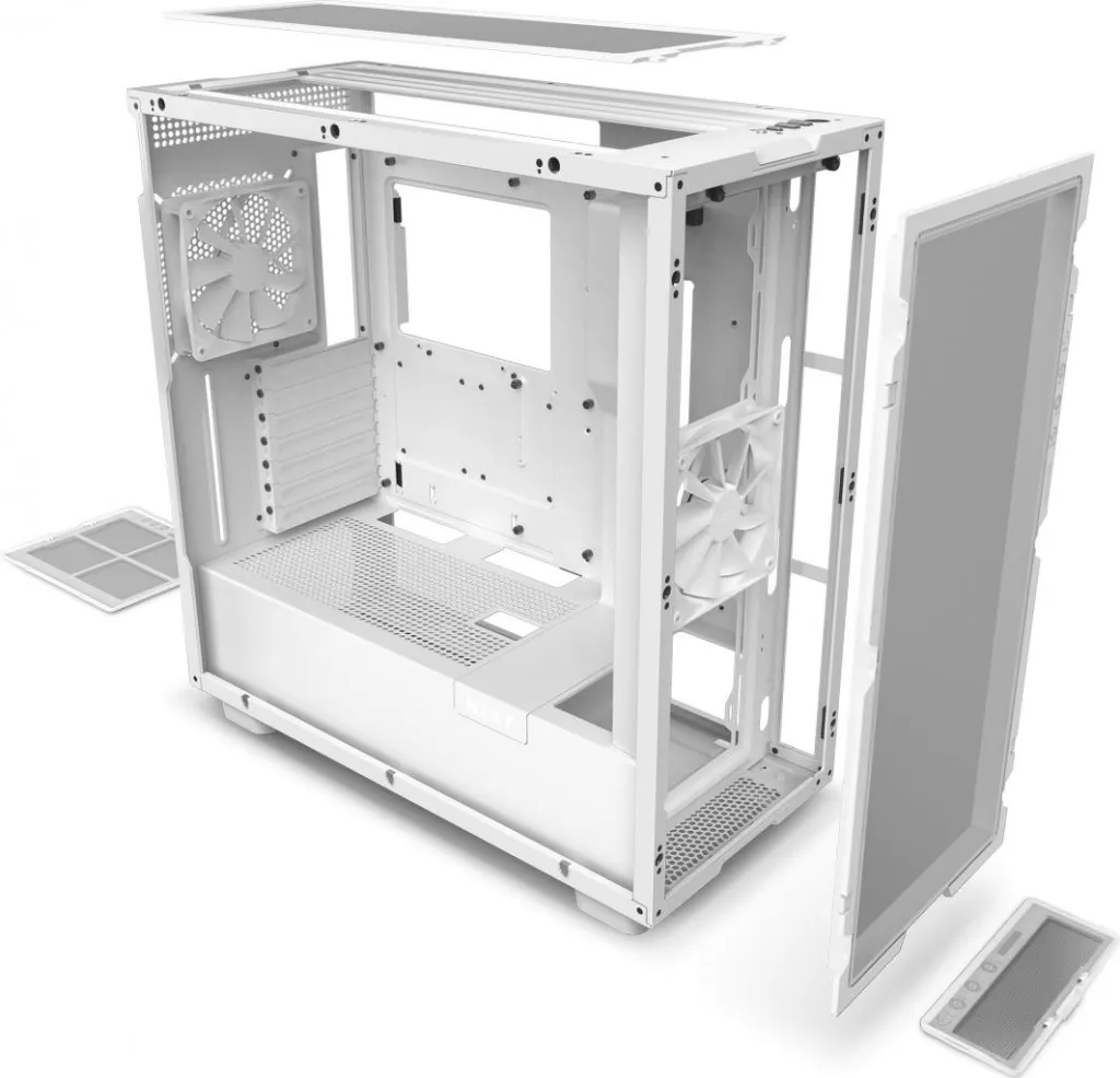 Kasë Nzxt H7 Flow (CM-H71FW-01), e bardhë - 5