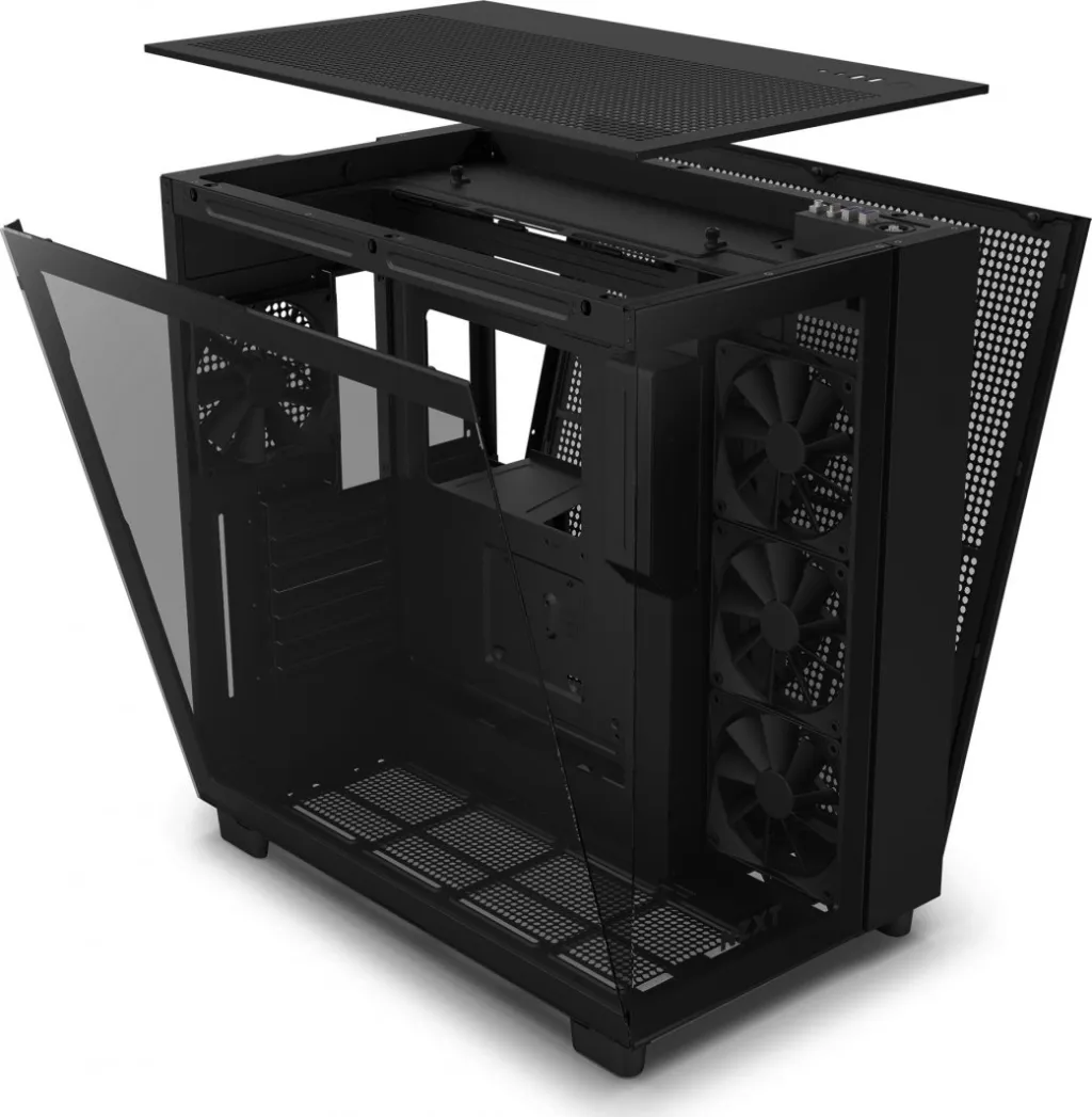 Kasë Nzxt H9 Flow, e zezë - 4