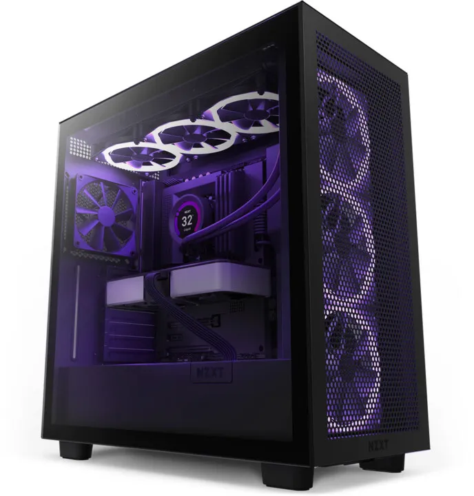 Kasë kompjuteri NZXT H7 Flow, USB-C, xham, e zezë - 6
