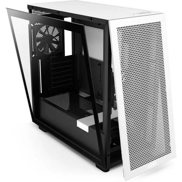 Kasë Nzxt H7 Flow (CM-H71FG-01), e bardhë/zezë - 4