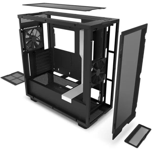 Kasë Nzxt H7 Flow (CM-H71FG-01), e bardhë/zezë - 9