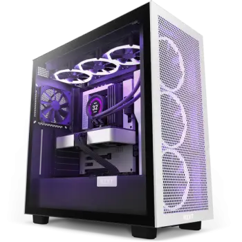 Kasë Nzxt H7 Flow (CM-H71FG-01), e bardhë/zezë