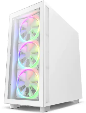 Kasë kompjuteri NZXT H7 Elite, 4x120mm (3xRGB), USB-C, xham, e bardhë