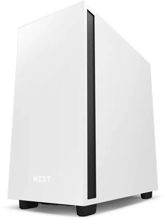 Kasë kompjuteri NZXT H7, USB-C, xham, e zezë / bardhë - 1