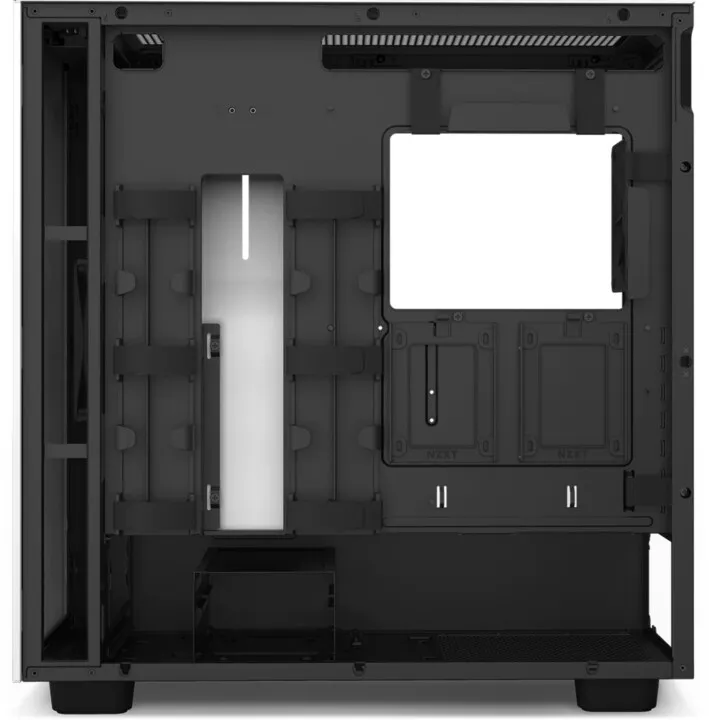 Kasë kompjuteri NZXT H7, USB-C, xham, e zezë / bardhë - 4