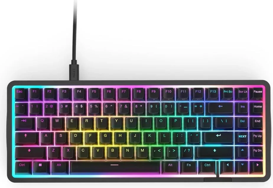 Tastierë NZXT FUNCTION Elite MiniTKL, RGB, magnetiko-mekanike, DE-Layout, e zezë - 1