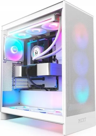 Kasë Nzxt H7 Flow RGB, e bardhë, Midi Tower - 2