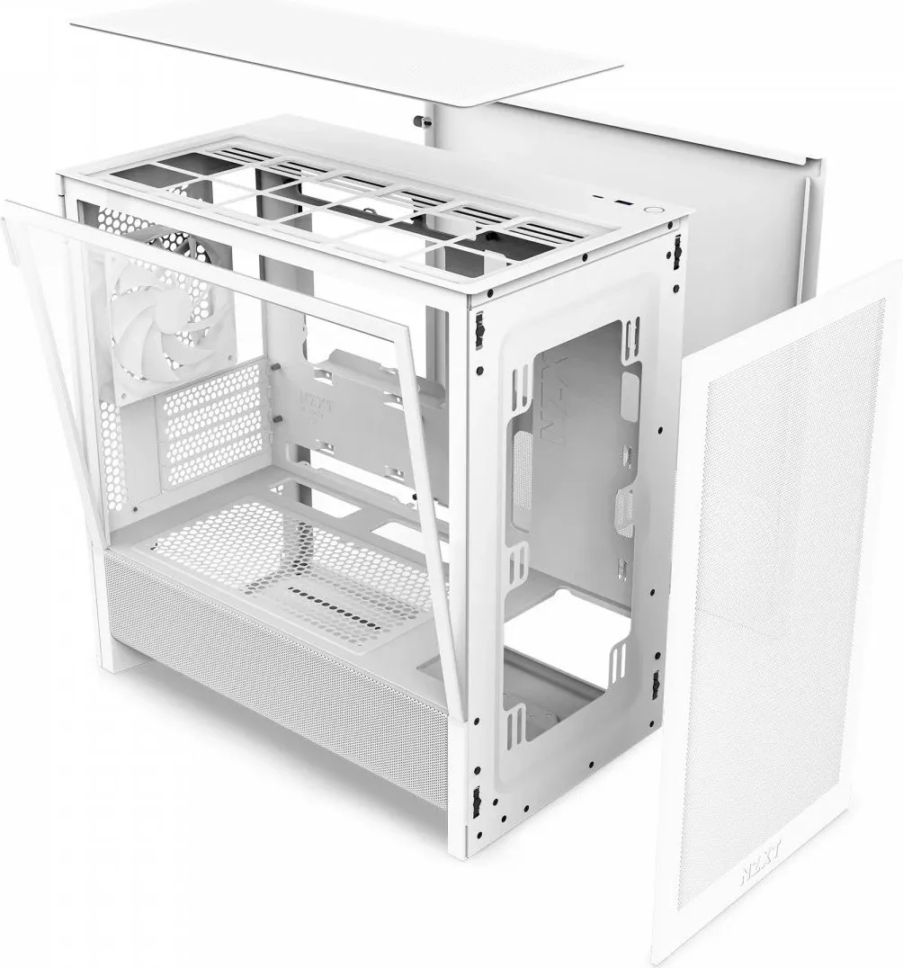 NZXT H3 Flow (CC-H31FW-01) – Kasë kompjuteri – Mid-Tower – e bardhë - 4