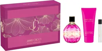 Set Eau de Parfum për femra Jimmy Choo Rose Passion 100ml + mini 7.5ml + balsam trupi 100ml