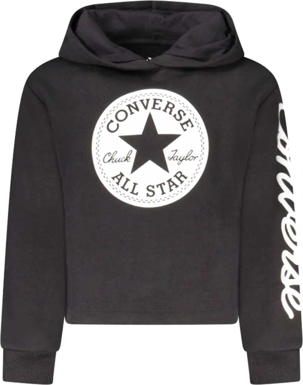 Duks për vajza Converse Zip-Up, e zezë - 1